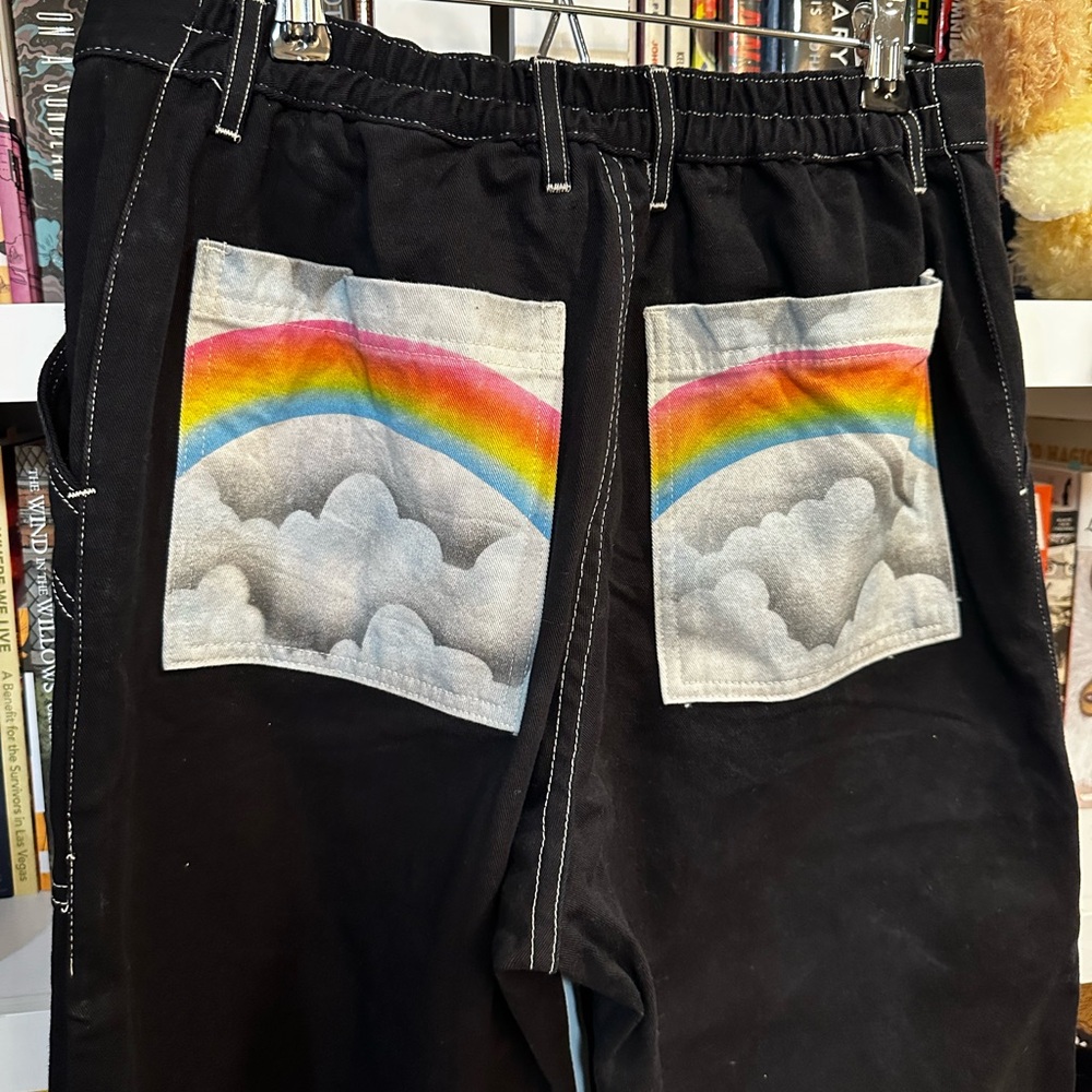 Big Bud Press Black Pants with Rainbow Pockets - Picture 3 of 4